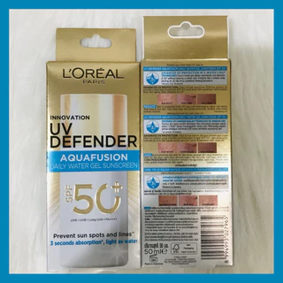 🔥ส่งทันทีได้ ล็อตใหม่สุด‼️แท้ 100%🔥Loreal UV Defender Invisible Fresh Matte Glow up Aquafusion ครีมกันแดดลอรีอัล SPF 50