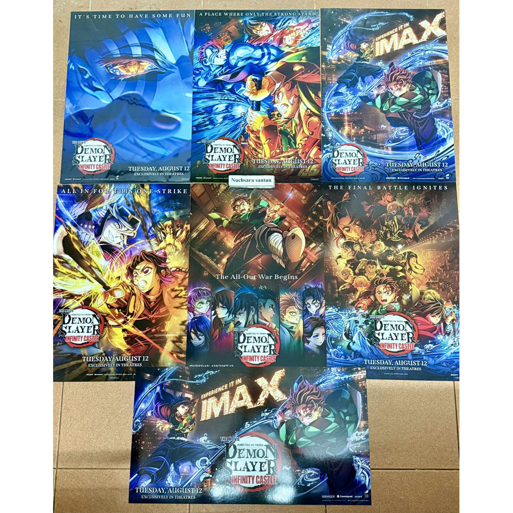 ดาบพิฆาตอสูร ภาคปราสาทไร้ขอบเขต Demon Slayer lnfinity Castle โปสเตอร์ การ์ด เข็มกลัด