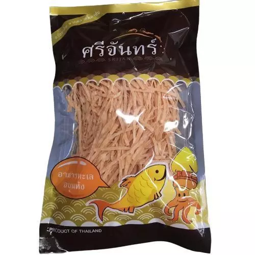 ปลาเส้นทาโร่ เส้นยาว เนื้อนิ่ม เกรด A รสปูอัด แบรนด์ศรีจันทร์