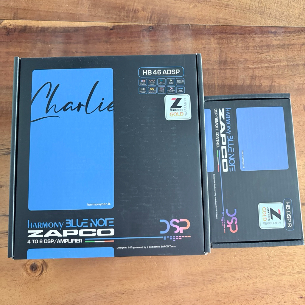 DSP ZAPCO รุ่น HB46 ADSP 2in 6out Amp 70x4Ch Bluetooth ปรับจูนจากมือถือ ติดรถยนต์