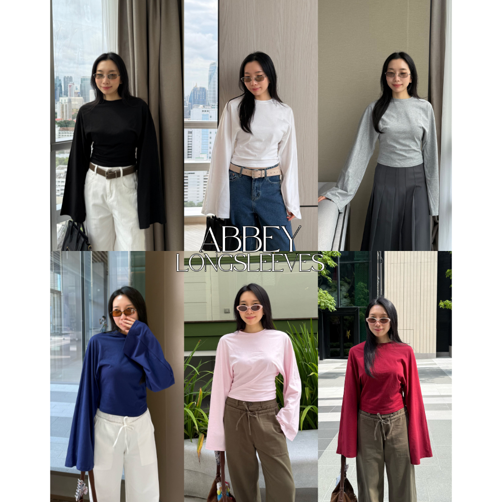 UIUI | LONG ABBEY TOP เสื้อแขนยาว เข้ารูปช่วงเอว