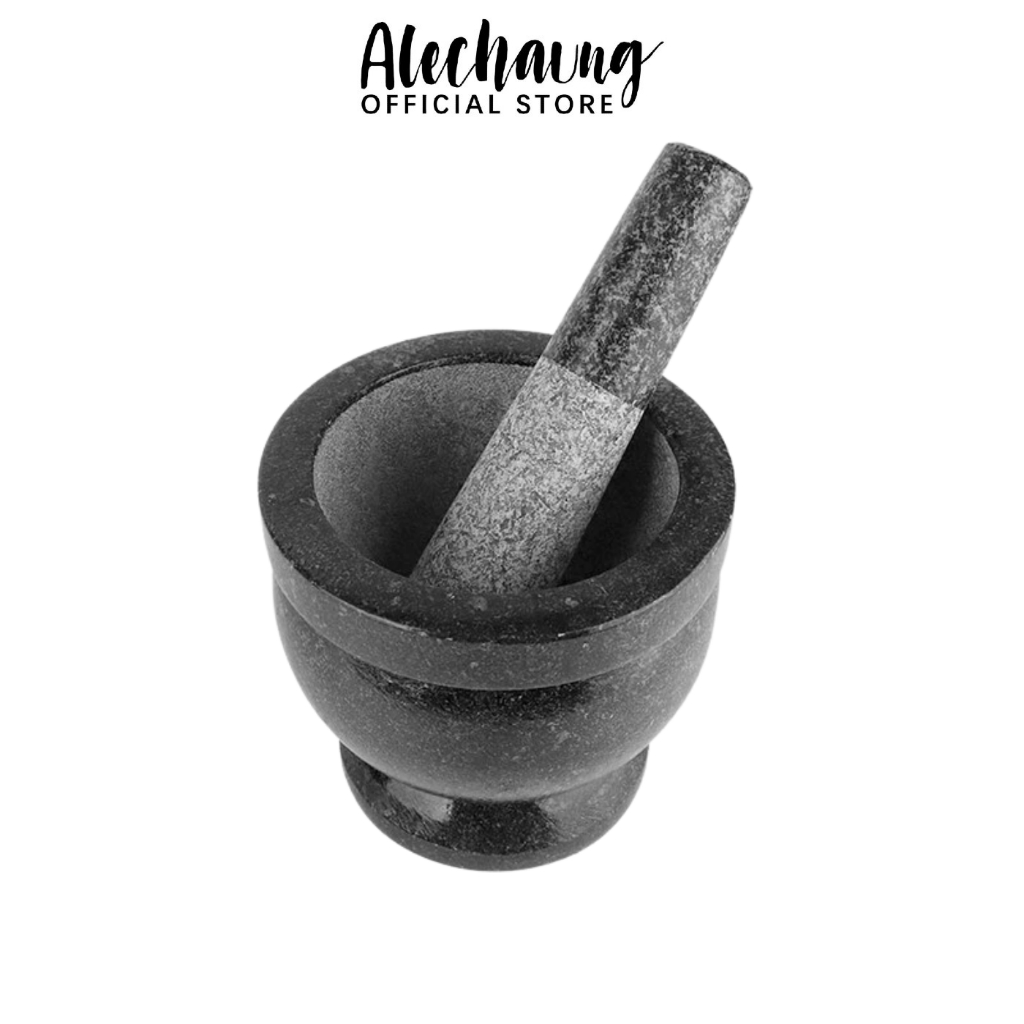 Alechaung ครกหิน ครกหินอ่างศิลา ครกเล็กๆ 4นิ้ว 5นิ้ว 6นิ้ว 7นิ้ว ครกตำน้ำพริก mortar and pestle ครกแตกเคลมได้