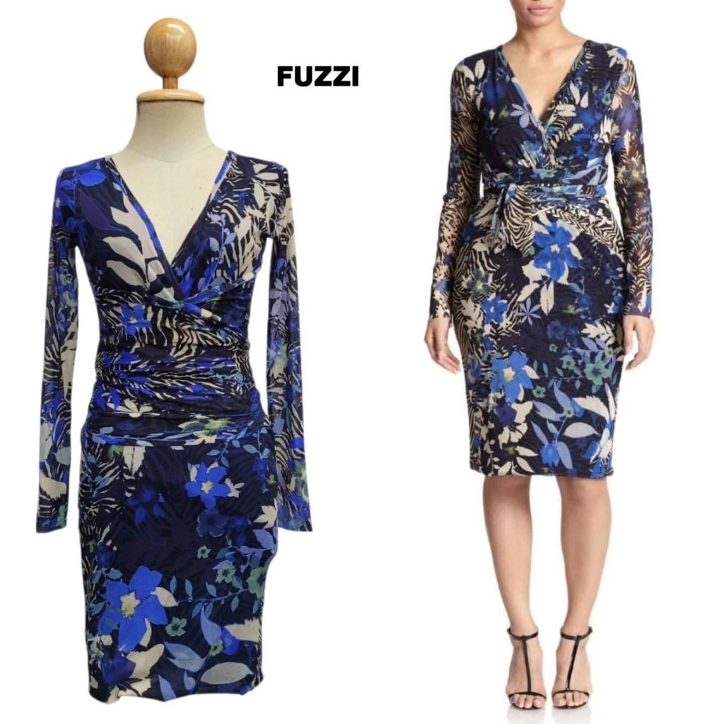 Tulle Faux-Wrap Dress