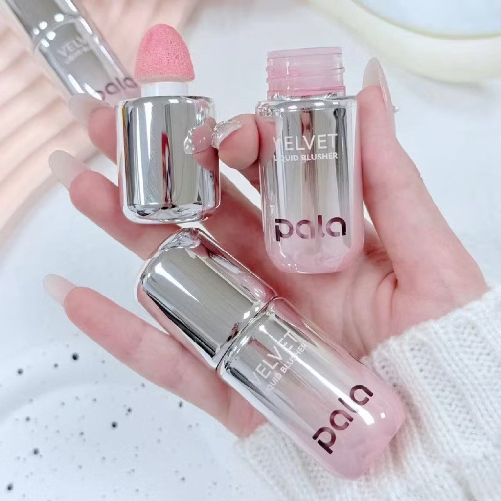 PALA พารา บลัชออนเนื้อน้ำ VELVET LIQUID BLUSHER บลัชออน ทาแก้มและเปลือกตา เกลี่ยง่าย บางเบา 7g. แบรนด์ไทย