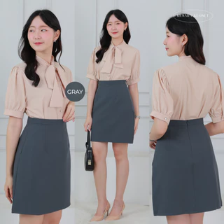 กระโปรงทำงานแฟชั่น ทรงเอ ยาว19'' Lilac Skirt (เหมาะกับคนมีสะโพก)