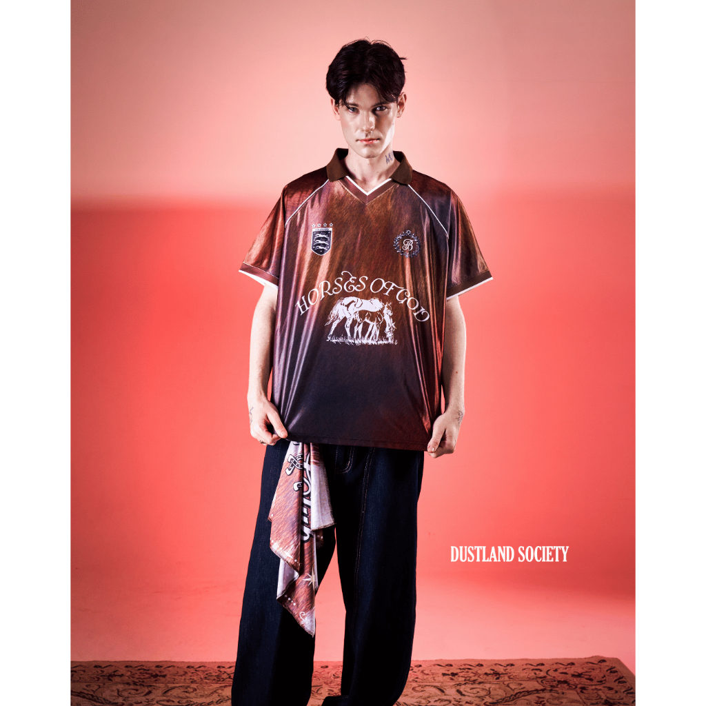 BEB CLUB HORSE POLO SATIN โปโลซาตินลายม้า