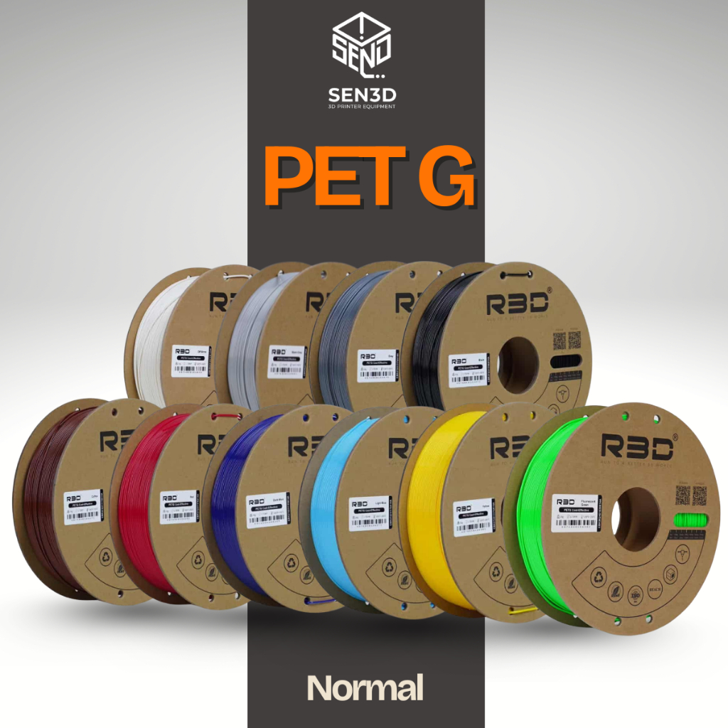 เส้นพลาสติก PETG Filament R3D 1.75mm 1kg พร้อมส่ง R3D คุณภาพสูง แข็งแรง ส่งจาก กทม. ทอง แดง น้ำตาล แ