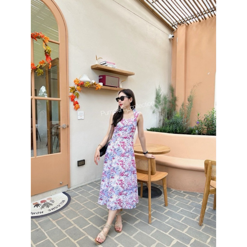 ส่งต่อเดรส pumpkins_collectionรุ่นVivid dress เดรสยาวแขนตุ๊กตา Size S