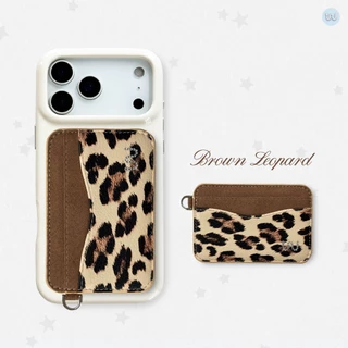 (Wallet) Whale Indeed Leopard (แบบแม่เหล็ก) ซองใส่บัตรสูงสุด 2 ใบ จับถนัดมือ แม่เหล็กแรง