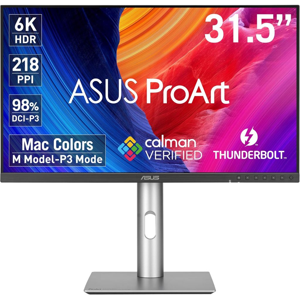 ASUS ProArt Display PA32QCV Professional Monitor 31.5" 6K IPS (6016 x 3384), 60 Hz, 5ms (GTG) Respon