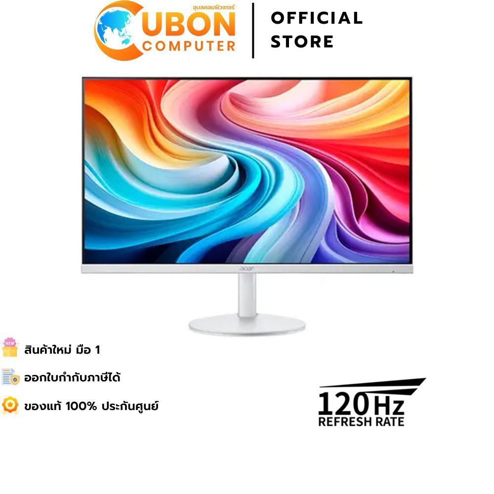 ACER MONITOR (จอมอนิเตอร์) SA243Y P1wmix 23.8" IPS 120HZ - 3 YEARS