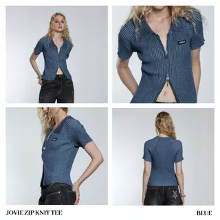Merge Official - Jovie Zip Knit Tee (พร้อมส่ง)