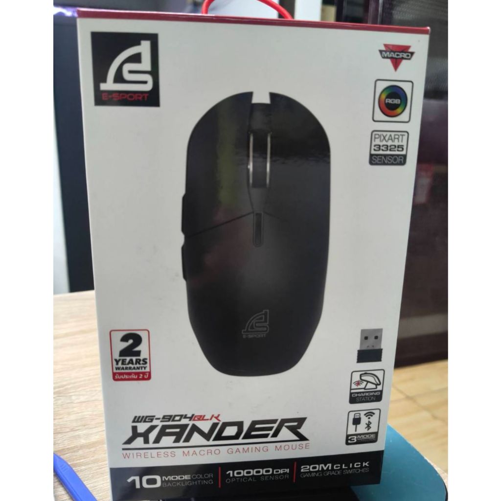 SIGNO E-Sport Wireless Macro Gaming Mouse XANDER รุ่น WG-904 เมาส์ เกมมิ่ง ใช้งาน 3โหมด
