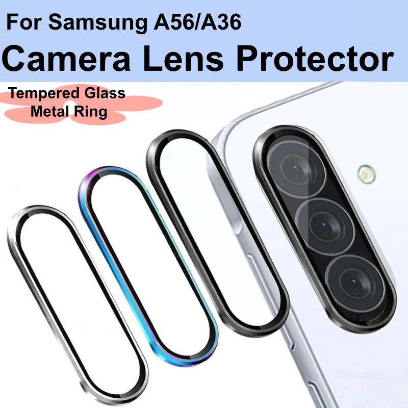 For Samsung A56/A36 Camera Lens Protector Anti-scratch Film For Samsung A36 A56 Tempered Glass+Metal