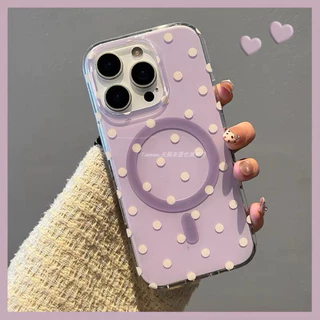 Supercase | สำหรับไอโฟน13-17promax เคสลายจุด แม่เหล็ก ชาร์จไร้สาย 17 17pro 17Air 17promax