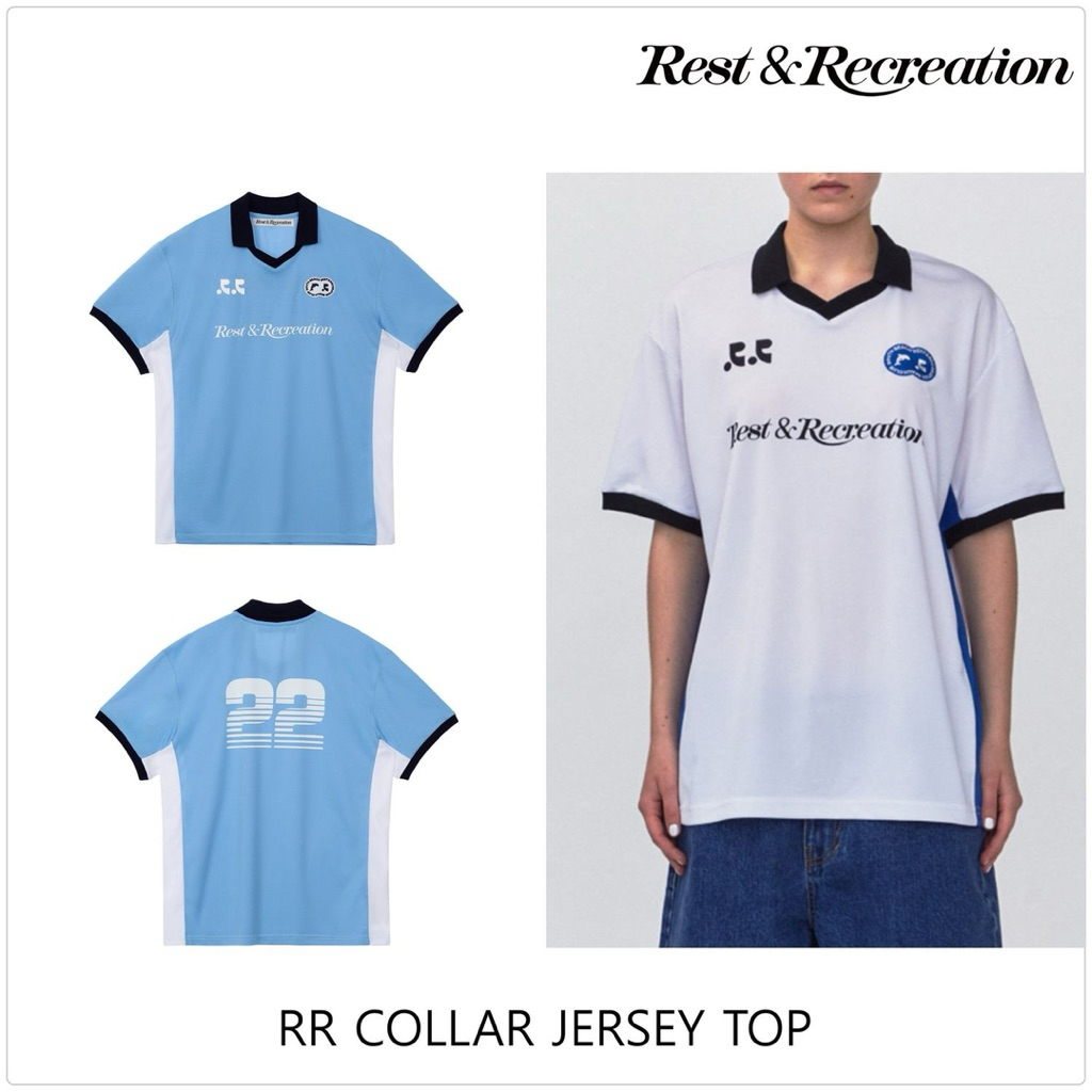 [REST&RECREATION] RR COLLAR JERSEY T เสื้อกีฬาพร้อมส่ง งานเกาหลี