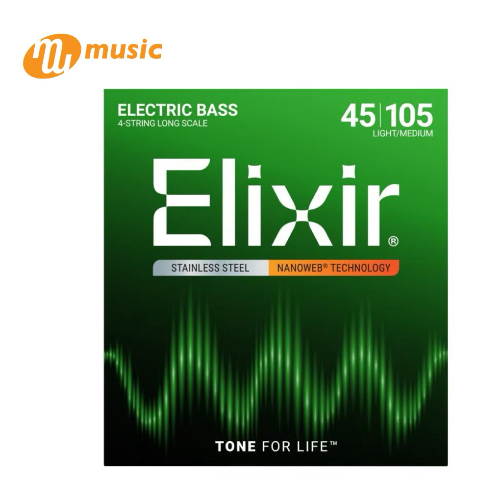 สายเบส ELIXIR Stainless Nano 4 SET ( เบอร์ 045-105 ) #14677