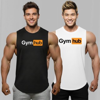 GYM HUB เสื้อแขนกุดเว้าแขนกว้าง Drop Arm Sleeveless Muscle S…