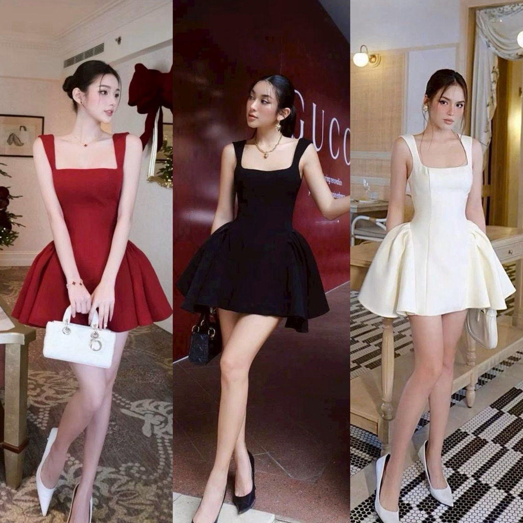 CHOUCHOU : Classy Basic dress เดรสสั้นสไตล์เรียบหรู เบสิคสไตล์