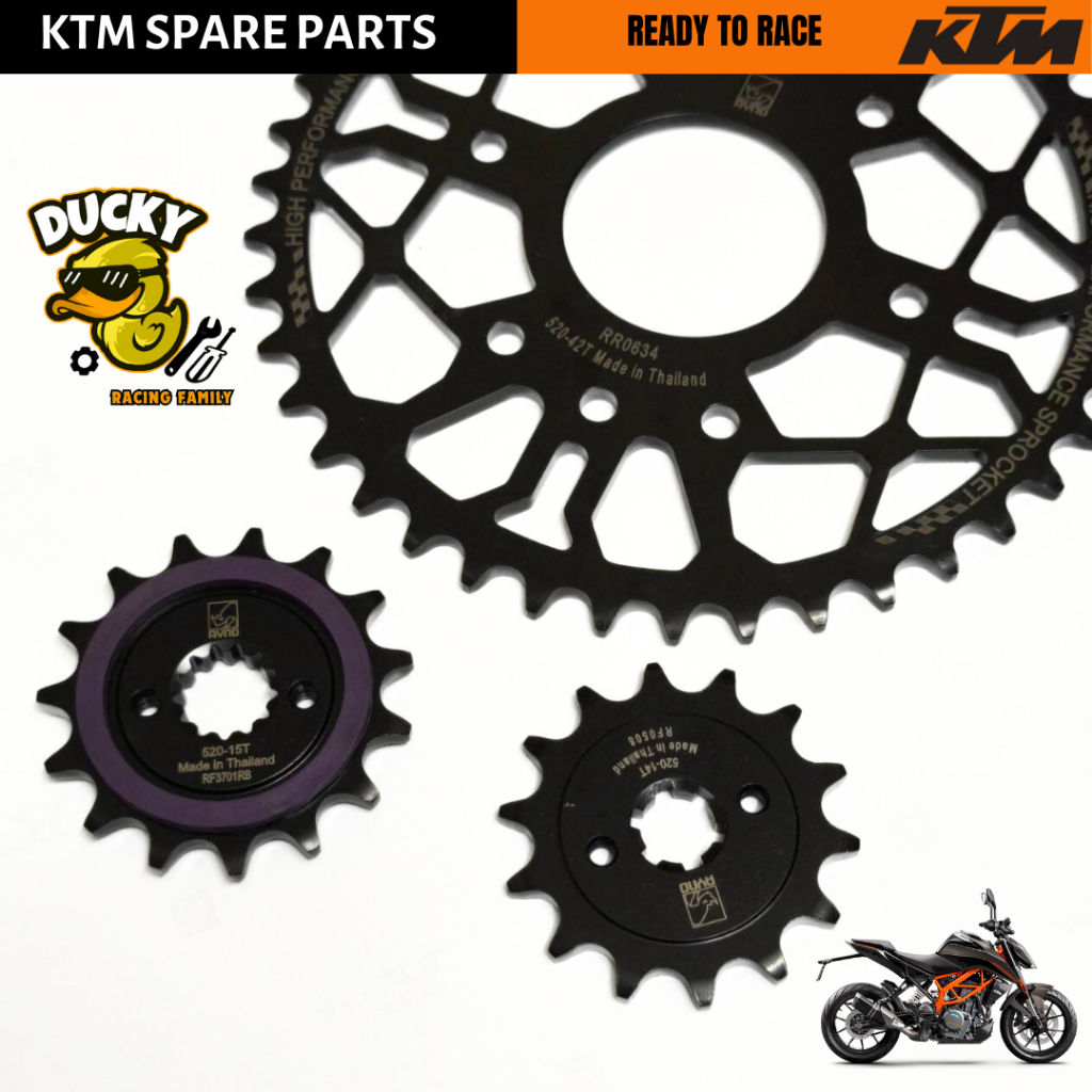 สเตอร์ KTM DUKE/RC/ADV 200/250/390 (14T/15T/42T/43T/45T) | แข็งพิเศษงานส่งออก HIGH PERFORMANC