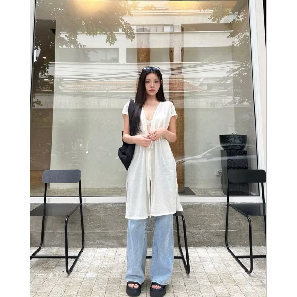 ส่งต่อ  Tulla.more / เสื้อคลุมลำลอง ผูกเอว