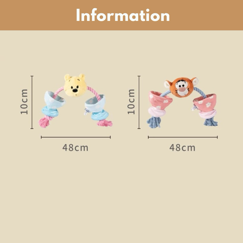 VELKYBARK [พร้อมส่ง] Petsville x Disney ของเล่นเชือกถักสัตว์เลี้ยง ของเล่นสุนัข ของเล่นเชือกถัก มีเสียง ราคา ถูกที่สุด ดีลบีเคเค แกลเลอรีภาพที่ 9