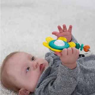 Infantino : Spin & Rattle Teether - ของเล่นเสริมพัฒนาการ ยางกัด ดอกไม้
