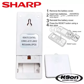 รีโมทแอร์ ชาร์ป ใช้กับรีโมทแอร์ A-Series ได้ทุกรุ่น SHARP AC Remote Control รุ่น A751 A791