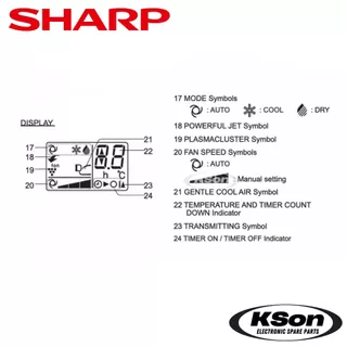 รีโมทแอร์ ชาร์ป ใช้กับรีโมทแอร์ A-Series ได้ทุกรุ่น SHARP AC Remote Control รุ่น A751 A791
