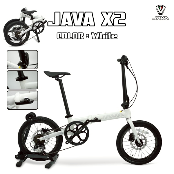 รถพับที่คุ้มสุด! จักรยานพับได้ JAVA X2 VOLTA เบรคน้ำมัน 7speed