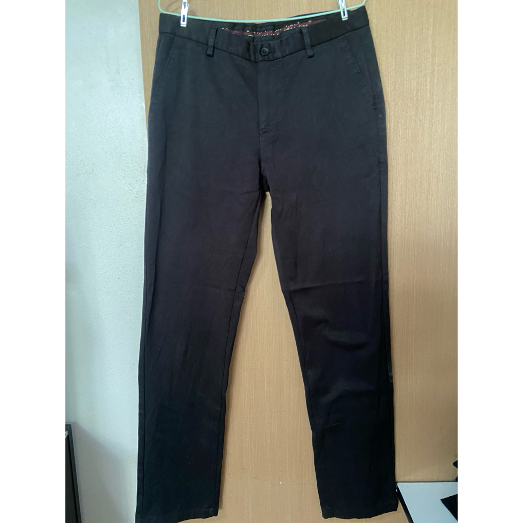 กางเกงทำงานผู้ชาย กางเกงสแล็ค มือสอง สีดำ สภาพดี ผ้าหนาแบรนด์ k boxing เอว 32 สะโพก 40 เป้า 10 ยาว 4