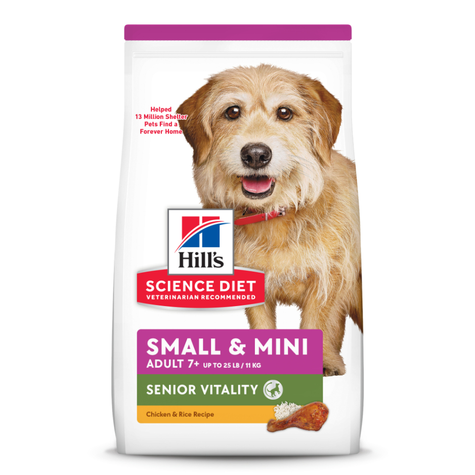 Hill’s Adult 7+ Senior Vitality Small & Mini 5.7 Kg. อาหารสุนัขแบบเม็ดสำหรับสุนัขสูงวัยพันธุ์เล็ก
