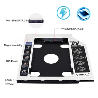 ถาดแปลงใส่HDD SSD ในช่อง DVD Notebook9.0/9.5/12.7mm Tray SATA 2nd HDD SSD Hard Drive Caddy ถาดแปลง for Laptop Notebook