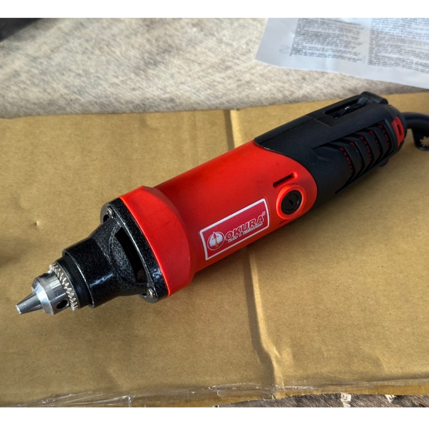 [รุ่นงานหนัก] เครื่องเจียรคอตรง 650วัตต์ เหมาะใช้กับงานยาวๆ ประกัน 3 เดือน เจียรคอตรง เครื่องเจียร OKURA รุ่น A-OK-DG06S