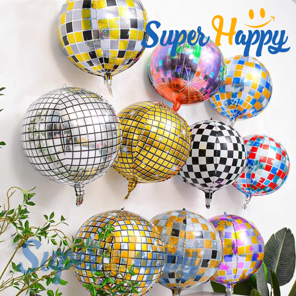 ลูกโป่งฟอยล์ 4D ทรงกลม ลูกโป่งดิสโก้ ลูกโป่งกระจกเงา ลูกโป่งตกแต่งปาร์ตี้ (Foil Disco Balloon 4D)