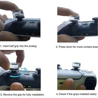 จุกหุ้มอนาล็อก คริสตัลใส[เกรดนำเข้า] สำหรับจอย PS5 / PS4 / Xbox / Pro ซิลิโคนยกสูง เพิ่มความแม่นยำ