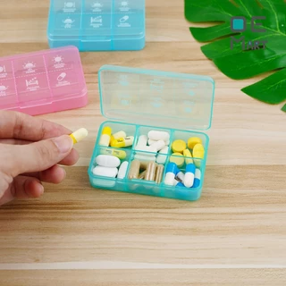 กล่องใส่ยา 6 ช่อง ตลับยา ODDEVEN พร้อมส่ง ตลับยาแบบพกพา ตัวหนังสือภาษาไทยชัดเจน Food Grade BPA Free OE Mart