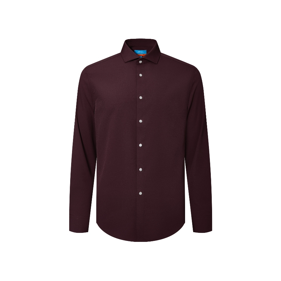 เสื้อเชิ๊ต G2000 สีแดงเข้ม (Rosso) รุ่น 26 12256226 กระดุมสีขาวมุก