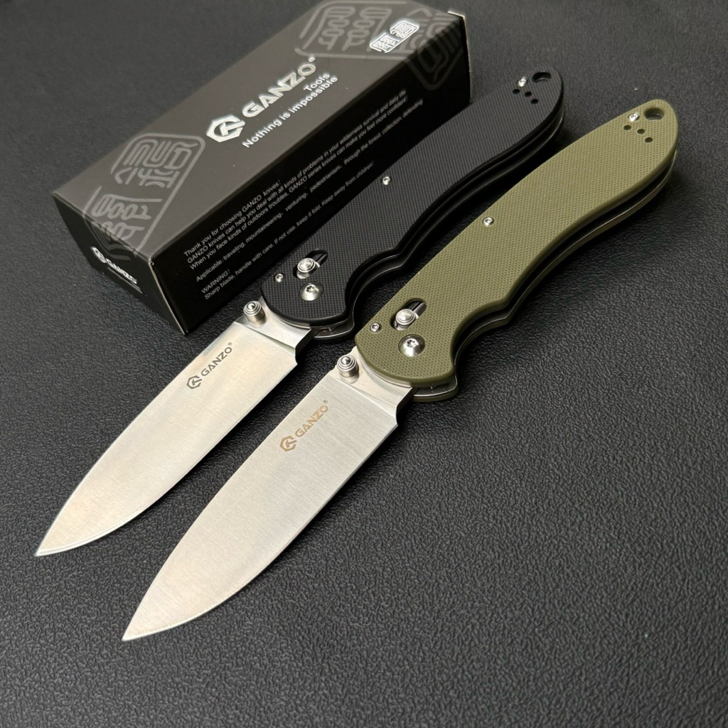 มีดพับGanzo G740 ของแท้100% วัสดุใบมีด 440C  วัสดุด้ามจับ G10 ใบมีดยาว 4 นิ้ว