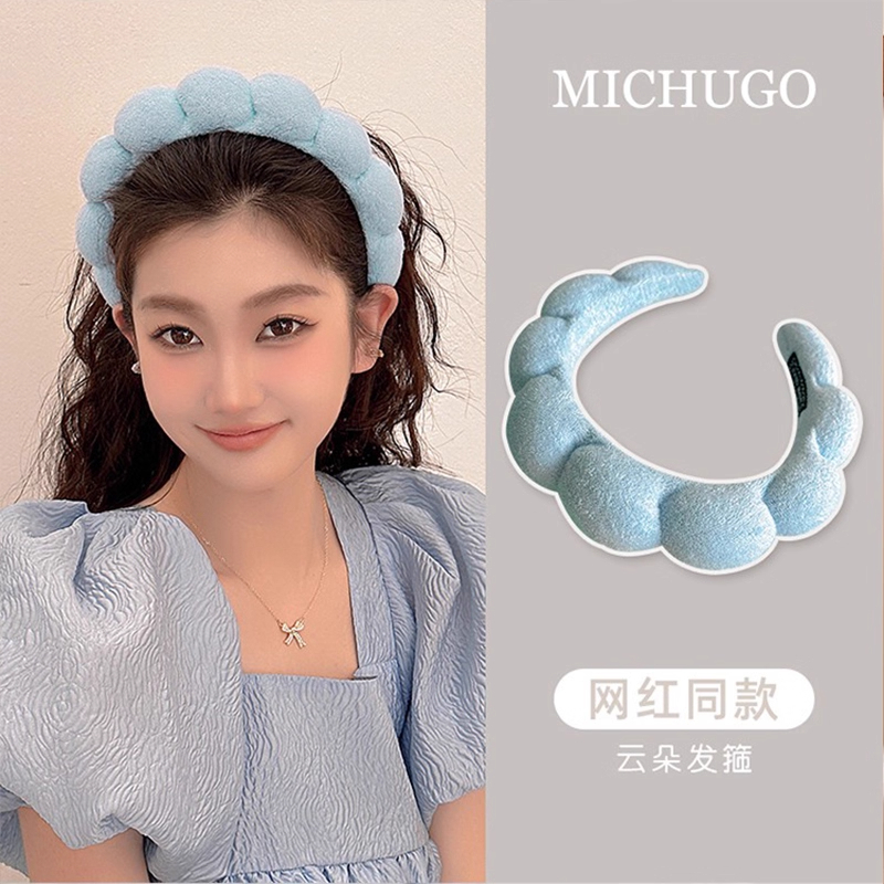 ที่คาดผม ฟองน้ำรูปเมฆ น่ารัก มีหลายสีให้เลือก ที่คาดผมล้างหน้า  ส่งจากไทย - รูปที่ 7