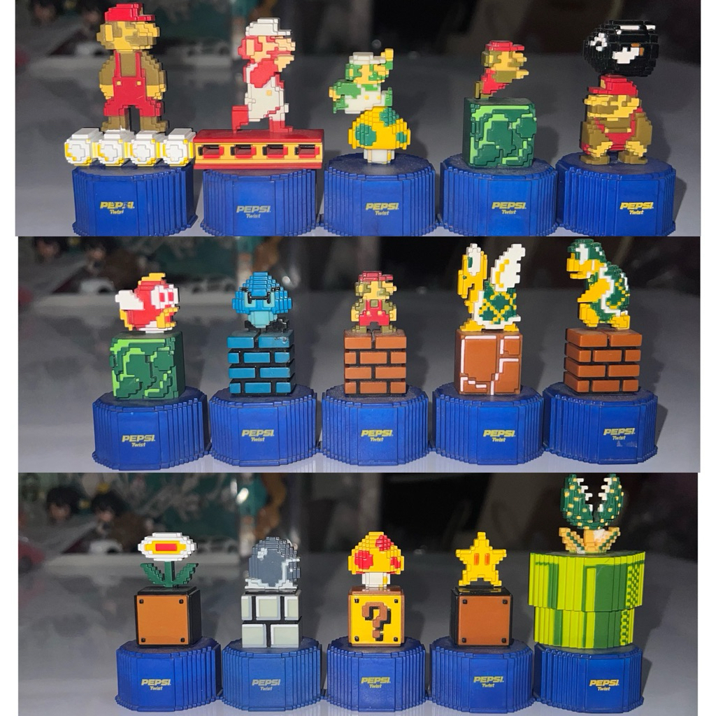 (พร้อมส่ง)โมเดลฝาเป๊ปซี่มาริโอ้ Pepsi Mario Nintendo