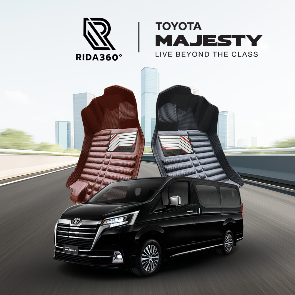 [RIDA360°] พรมรถยนต์ TOYOTA MAJESTY 2020+ พรมปั๊มขึ้นรูปชิ้นเดียวไร้รอยต่อ รับประกัน5ปี [112]