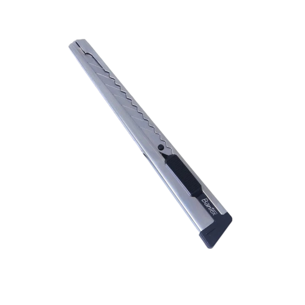 Bantex คัตเตอร์ 9mm คัตเตอร์กระดาษ มีใบมีดแยก พกง่าย ล็อคอัตโนมัติ อุปกรณ์สำนักงาน Cutter Knife