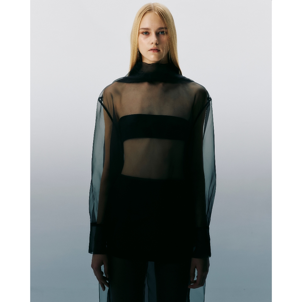 NICHP : Meteora Collection : Selene top ฟรีไซส์ ผ้าออแกนซ่าโปร่ง แถมเกาะอกเล็ก (Pre-order 3-4 Week)