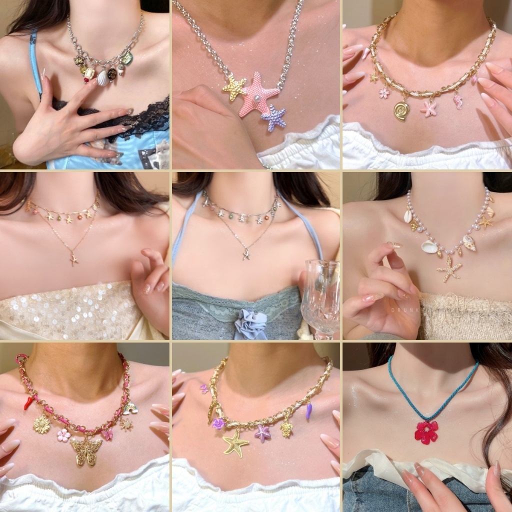 🧡Basic swimsuit💛 สร้อยคอ สร้อยคอโดปามีน หลากหลายสไตล์ ins แฟชั่น ส่งเร็ว