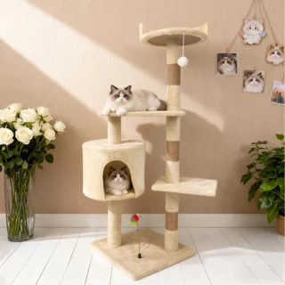 CoCo.PET คอนโดแมวขนาดใหญ่ แมวปีนกรอบ เฟอร์นิเจอร์แมว บ้านแมว เตียงแมว ที่ลับเล็บแมว ที่ฝนเล็บแมว ของเล่นแมว ทนทาน