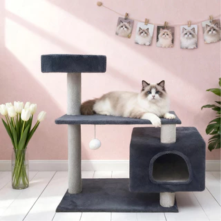 CoCo.PET คอนโดแมวขนาดใหญ่ แมวปีนกรอบ เฟอร์นิเจอร์แมว บ้านแมว เตียงแมว ที่ลับเล็บแมว ที่ฝนเล็บแมว ของเล่นแมว ทนทาน