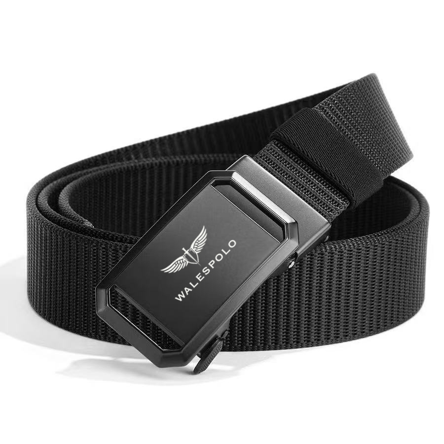 เข็มขัดแฟชั่น สำหรับผู้ชาย ยาว 120 ซม. ทำจากไนลอน ปรับได้ เหมาะสำหรับกางเกงลำลองและกางเกงยีนส์