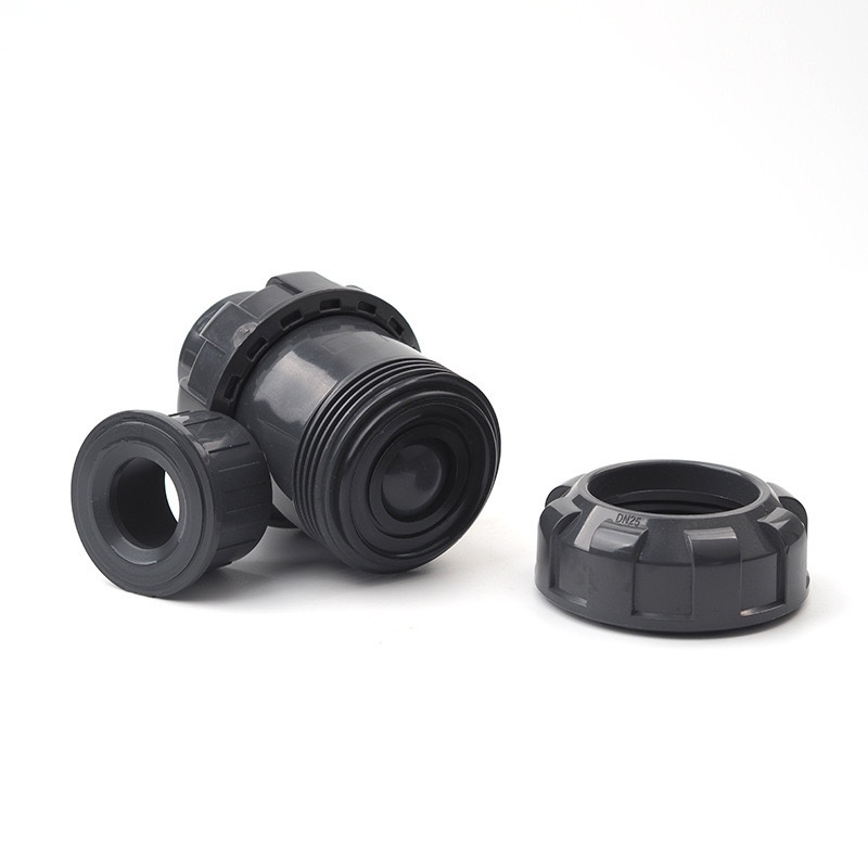 Union ball check valve 2นิ้ว UPVC บอลเช็ควาล์ว บอลวาล์ว ยูเนี่ยน ยูพีวีซี socket weld แบบสวมท่อฟ้าPVC วาล์วพลาสติก วาล์ว ราคา ถูกที่สุด ดีลบีเคเค แกลเลอรีภาพที่ 6