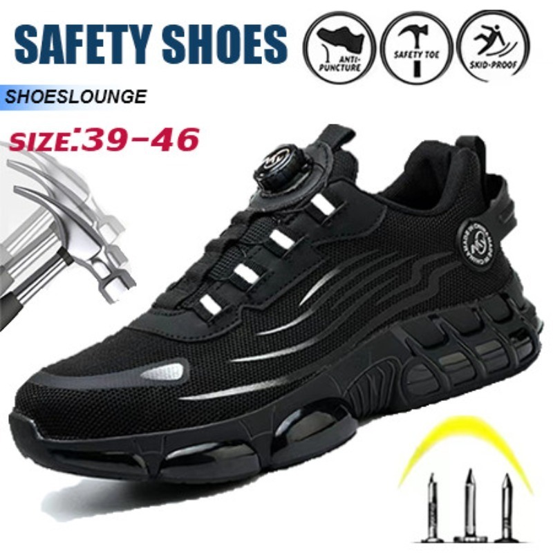 Steel Toe Boots Men Safety Shoes Steel Toe Anti-puncture Lightweight Breathable Safety Boots